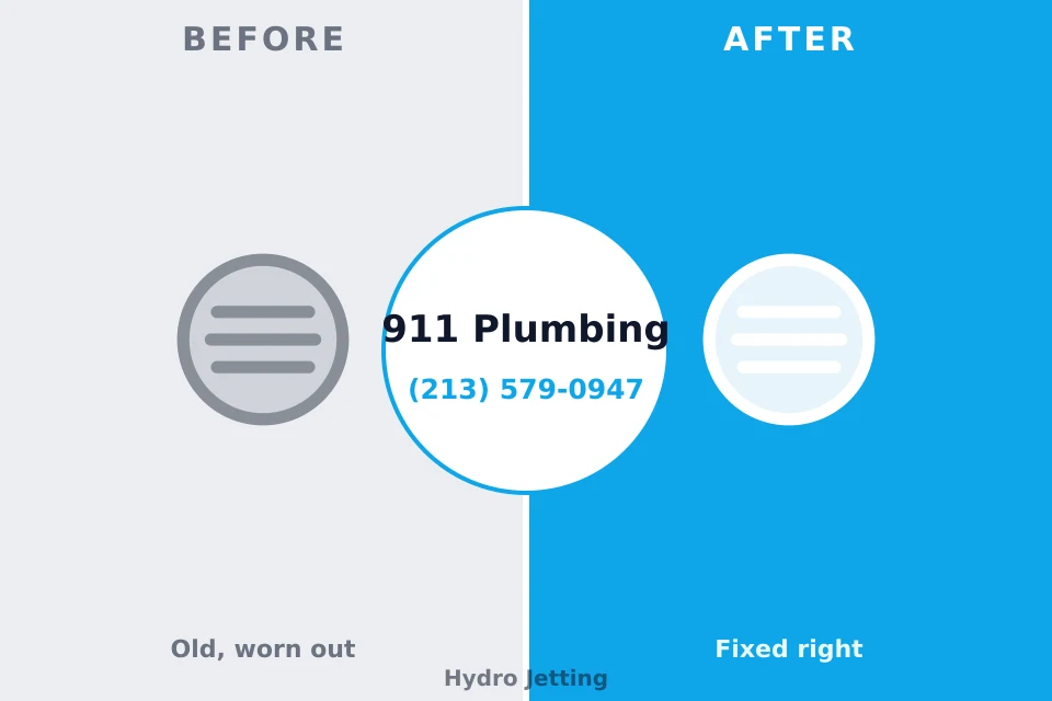 Before and after: plumbing repair Delevan, NY